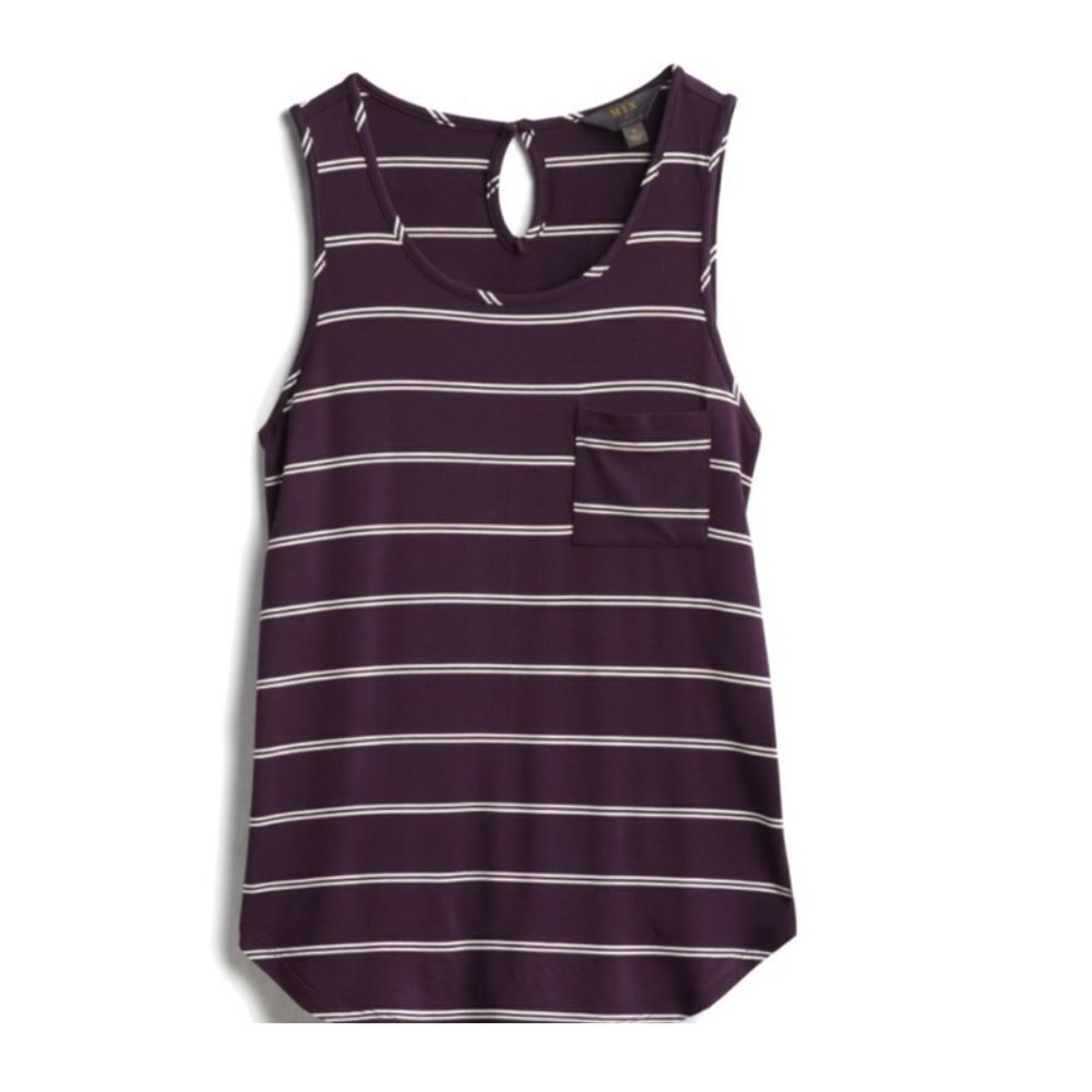 MARKET & SPRUCE Merrit One Pocket Knit Tank Navy S‎ NWT